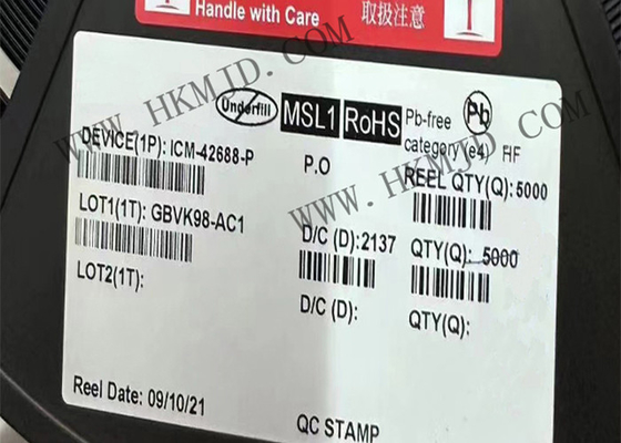 Chip Sirkuit Terpadu ICM-42688-P Output Sensor 6 Axis Presisi Tinggi LGA14