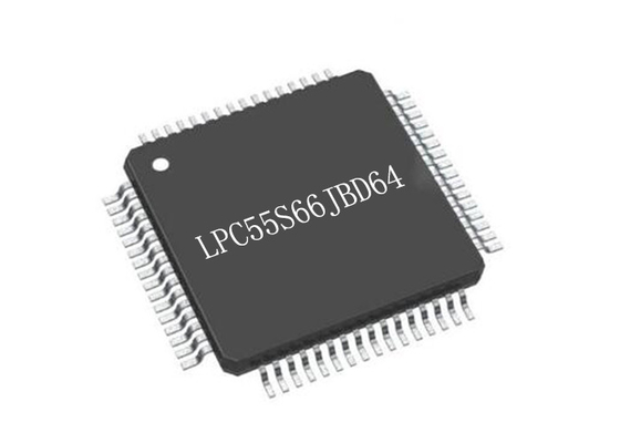 Chip Sirkuit Terpadu LPC55S66JBD64 IC Mikrokontroler Inti Tunggal 150MHz 64TQFP