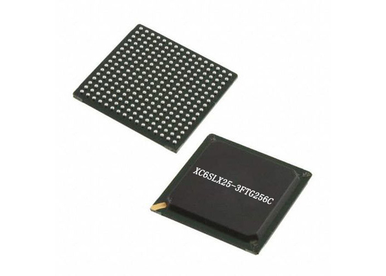 IC Terpadu XC6SLX25-3FTG256C Wire-Bond FPGA IC Surface Mount Paket 256-LBGA