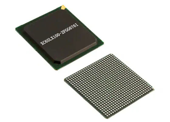 IC Terintegrasi FPGA Tertanam XC6SLX100-2FGG676I 676-BGA IC Logika yang Dapat Diprogram