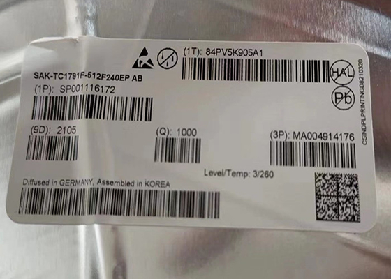 292-LFBGA SAK-TC1791F-512F240EP AB 32-Bit IC Mikrokontroler Inti Tunggal