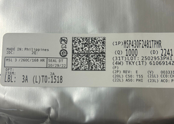 Sinyal Campuran Mikrokontroler Sirkuit Terintegrasi MSP430F2481TPMR 64-LQFP 16MHz