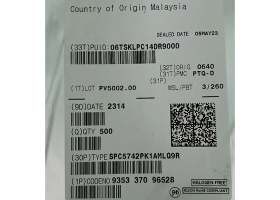SPC5742PK1AMLQ9R 32-Bit Dual-Core 200MHz Mikrokontroler Tertanam IC 144-LQFP