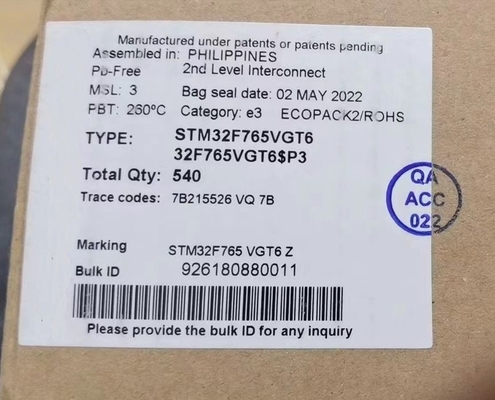 Microcontroller MCU STM32H573IIT6 MCU 640KB 32-Bit ARM Cortex-M33 Dengan TrustZone