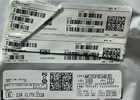 IC Transceiver RF AWR1243FVBIGABLRQ1 Transceiver FMCW Chip Tunggal 161-TFBGA