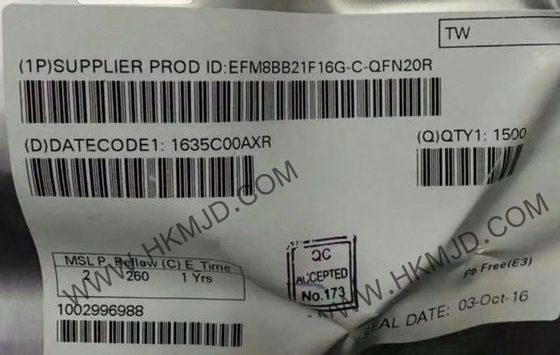Mikrokontroler MCU EFM8BB21F16G-C-QFN20R 8-Bit 50MHz CIP-51 8051 Mikrokontroler IC 20-QFN