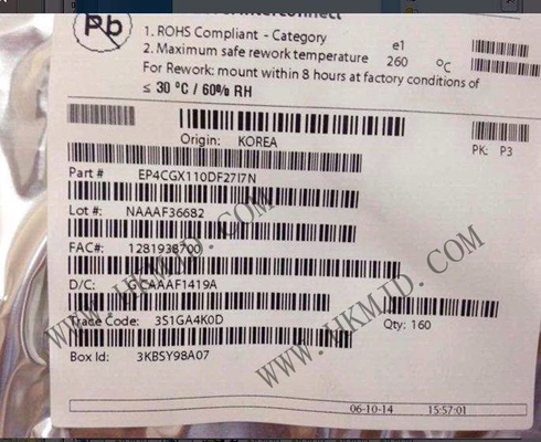 Field Programmable Gate Array EP4CGX110DF27I7N 393 I/O 200 MHz Siklon IV GX Tertanam FPGA Programmable Logic IC