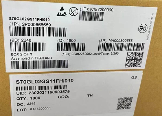 Memori IC Chip S70GL02GS11FHI010 2Gbit Parallel NOR Flash Memory Chip BGA-64