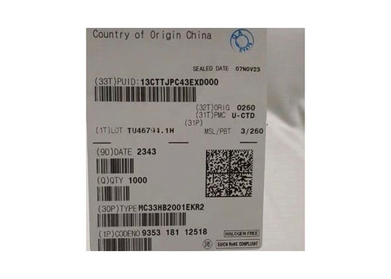 Chip sirkuit terintegrasi MC33HB2001EKR2 10A Pengemudi Motor DC yang disikat