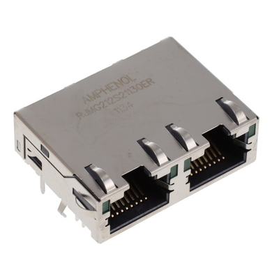 RJMG212S22135ER Konektor Konektor Ethernet Jack Modular Dengan Magnetik Terintegrasi