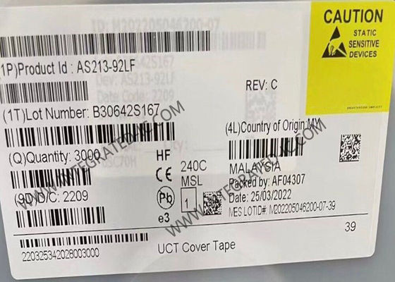 Modul Komunikasi Wireless AS213-92LF 0.1GHz hingga 3GHz pHEMT GaAs SPDT Switch IC