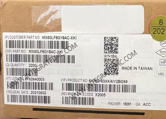 MX60LF8G18AC-XKI Memory IC Chip 3V 8G-bit NAND Flash Memory IC Paket VFBGA-63
