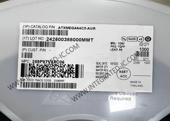 ATXMEGA64C3-AUR Mikrokontroler MCU 8-Bit 32MHz Mikrokontroler Paket TQFP-64