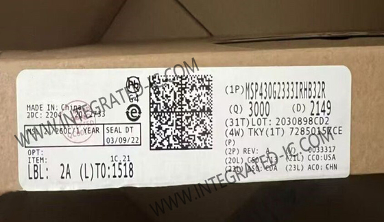 MSP430G2333IRHB32R Microcontroller MCU 16-Bit Microcontroller IC 16MHz MCU sinyal campuran