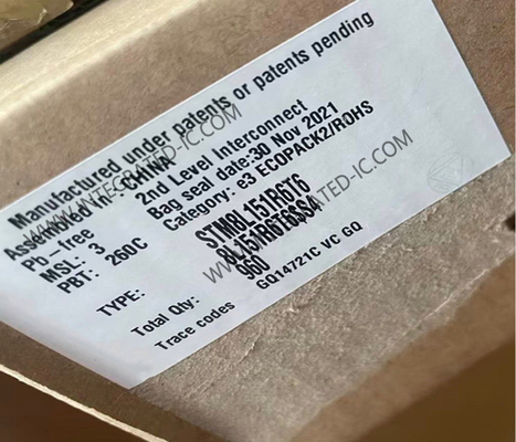 STM8L151R6T6 Microcontroller MCU 16MHz 8-Bit Microcontroller IC LQFP-64 MCU tertanam