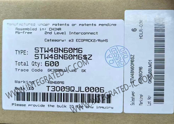 STW48N60M6 Integrated Circuit Chip N-Channel 600V 39A Power MOSFET Transistor