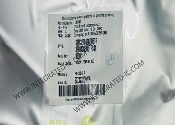 Mikrokontroler MCU STM32F042G6U6TR Sampai 48MHz 32-Bit RISC Core Mikrokontroler