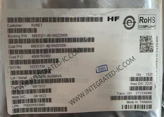 88E6321-A0-NAZ2I000 ETHERNET IC 7-PORT ETHERNET SWITCH ATOMOTIF TIDAK DIGUNAKAN IC
