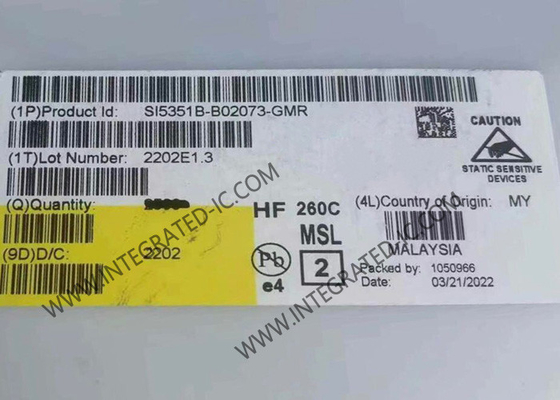 SI5351B-B02073-GMR Chip Sirkuit Terpadu 200MHz LVCMOS 8 Output Clock Generator 20-VFQFN