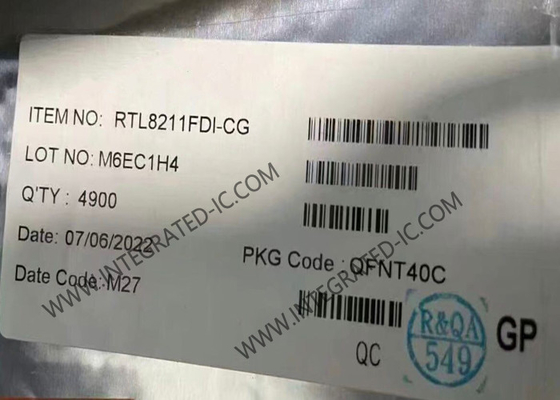 IC Ethernet RTL8211FDI-CG Terintegrasi Tinggi Transceiver Ethernet 10/100/1000M