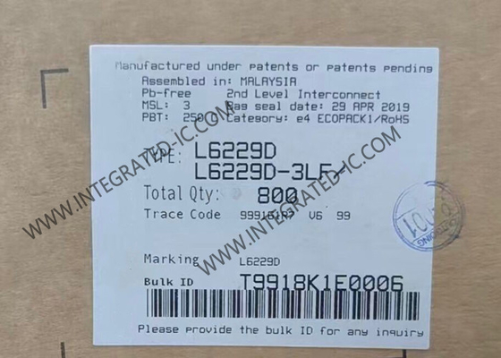 L6229D Chip Sirkuit Terpadu DMOS Driver 3-Fase Brushless DC Motor Driver SOIC24