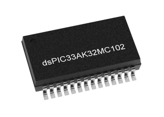 Mikrokontroler DSPIC33AK32MC102T-E/SS MCU 32-Bit Pengendali Sinyal Digital SSOP28