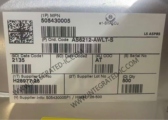 AS6212-AWLT-S Sensor IC Sensor Suhu Digital Akurasi Tinggi WLCSP6