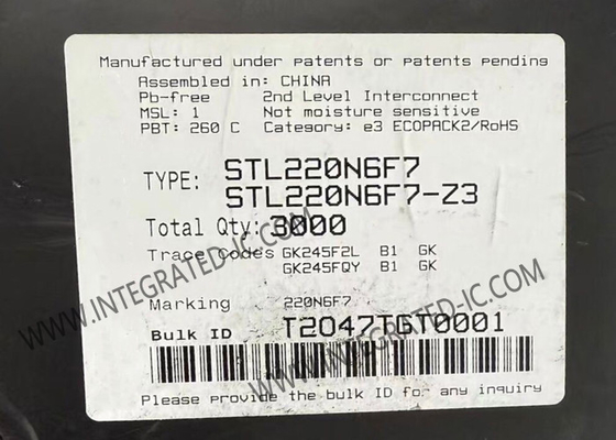 Chip Sirkuit Terpadu STL220N6F7 60V 120A STripFET F7 Power MOSFET Transistor