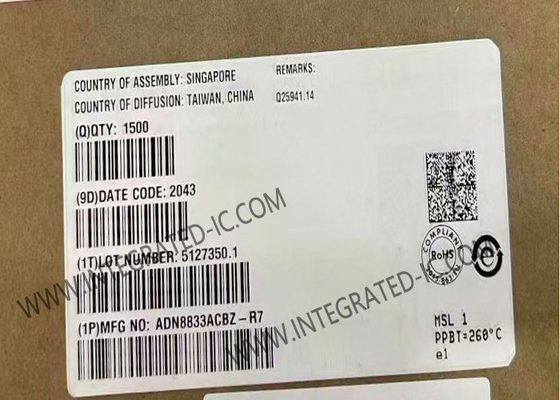 Chip sirkuit terpadu ADN8833ACBZ 1A Pengemudi pendingin termoelektrik WFBGA25