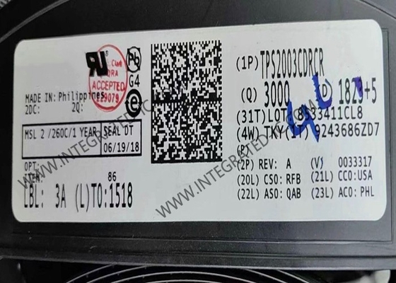 TPS2003CDRCR Chip Sirkuit Terpadu Sakelar Distribusi Daya Sakelar Daya USB 2A