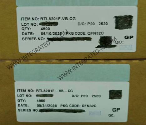 RTL8201F-VB-CG Ethernet IC Single-Chip Single-Port 10/100Mbps Ethernet PHY Ceiver Dengan Otomatis Mdix