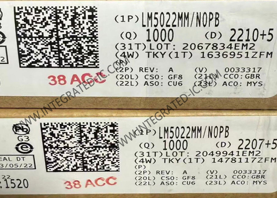 Chip Sirkuit Terpadu LM5022MM Pengontrol Sisi Bawah 60V Untuk Boost Dan SEPIC