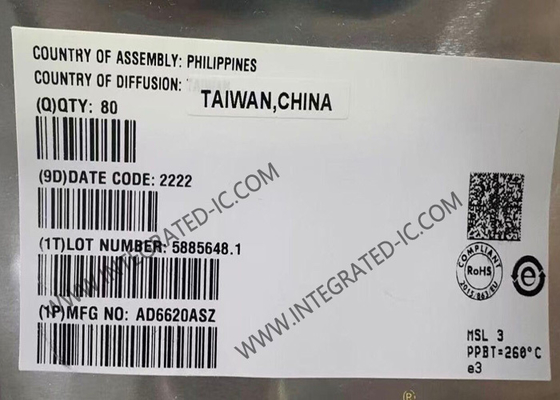 AD6620ASZ Chip Sirkuit Terpadu 65MSPS Digital Receive Signal Processor