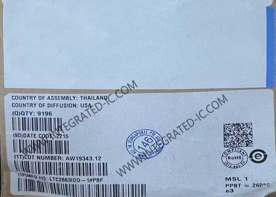 LTC2863IDD-1 Chip Sirkuit Terpadu 20Mbps RS485 Dan RS422 Transceiver DFN8