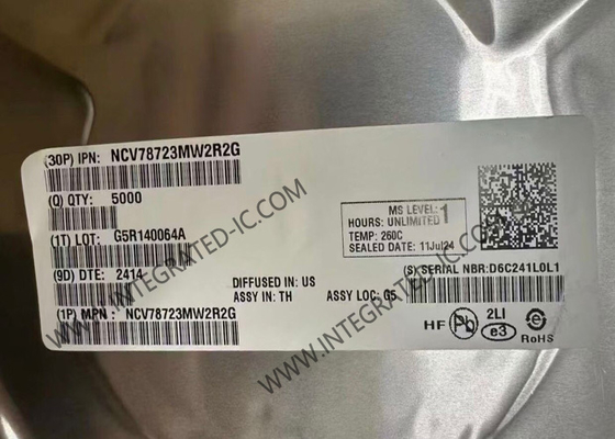 Chip sirkuit terintegrasi NCV78723MW2R2G Pengemudi LED Dual Buck Efisiensi Tinggi