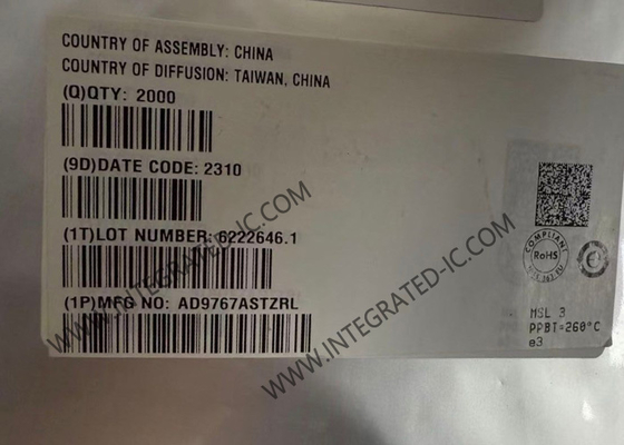 AD9767ASTZRL Chip Sirkuit Terpadu 14-Bit 125MSPS Konverter Digital-ke-Analog Saluran Ganda