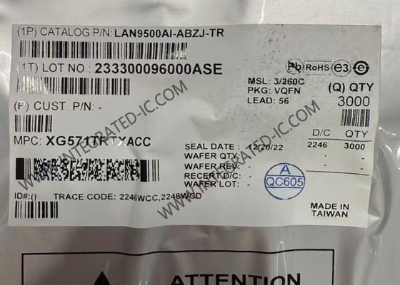 LAN9500AI-ABZJ Ethernet IC Single Chip High-Speed USB 2.0 hingga 10/100 Ethernet Controller