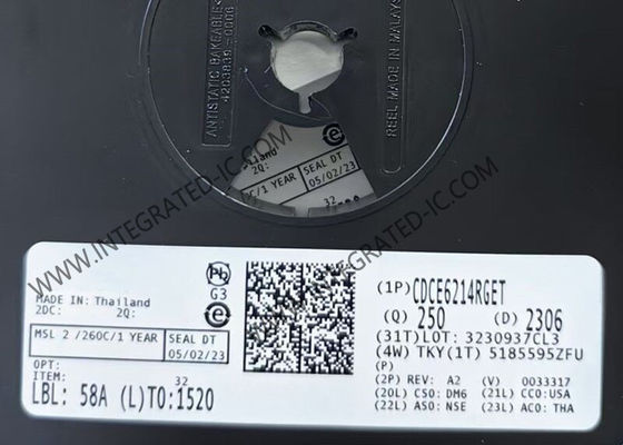 CDCE6214RGET Chip Sirkuit Terpadu 350MHz Generator Jam Daya Ultra Rendah VQFN24