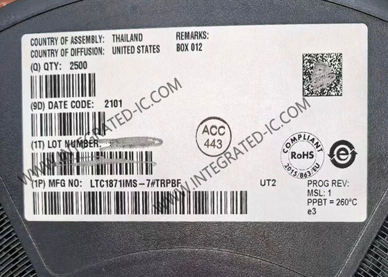 LTC1871IMS-7 Integrated Circuit Chip High Input Voltage Current Mode Boost Flyback Dan Pengontrol SEPIC