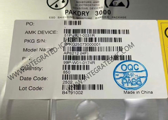 AP6212 BT IC Highly Integrated Single Band Wi-Fi 11b/g/n Dan BT 5.4 Modul QFN-44