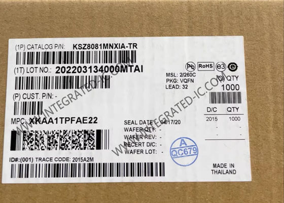 KSZ8081MNXIA Chip Sirkuit Terpadu Transceiver Lapisan Fisik Pemasangan Permukaan IC