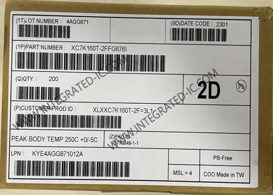 Xc7k160t-2ffg676i 12.5 GB Lapangan Gerbang Programmable Array IC Mount