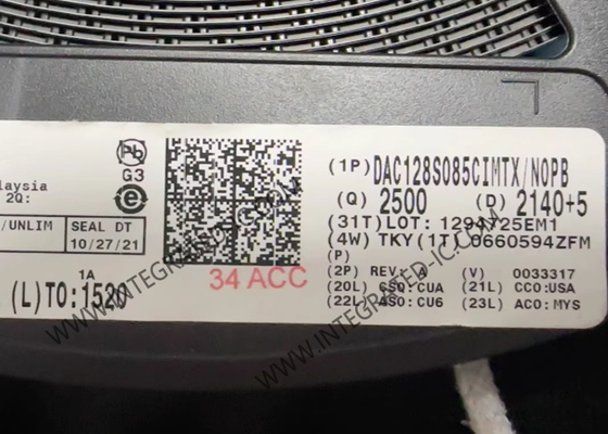 DAC128S085CIMTX Chip Sirkuit Terpadu Konverter Digital Ke Analog 12-Bit TSSOP16