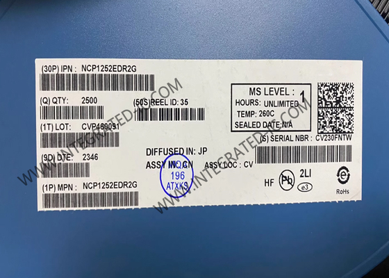 Chip Sirkuit Terpadu NCP1252EDR2G Pengendali PWM Mode Arus Untuk Aplikasi Forward Dan Flyback