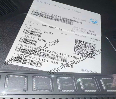 Mikrokontroler MCU S912ZVML31F1MKHR 50MHz Inti S12Z MagniV MCU Otomotif 16-Bit