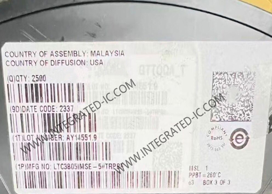 LTC3805IMSE-5 Integrated Circuit Chip Frequency Adjustable Current Mode Flyback/Boost/SEPIC DC/DC Controller