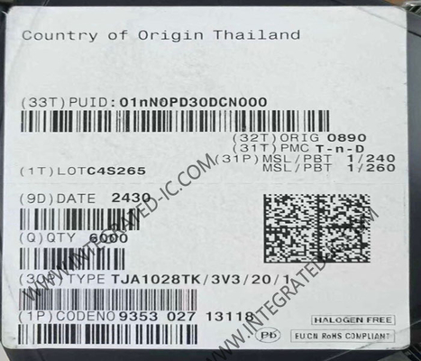 Chip Sirkuit Terpadu TJA1028TK 45uA Otomotif LIN Mini System Basis Chip