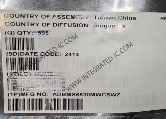ADBMS6830MWCSWZ Integrated Circuit Chip 16-Channel Battery Stack Monitor untuk penyimpanan energi grid dengan antarmuka I2C/SPI