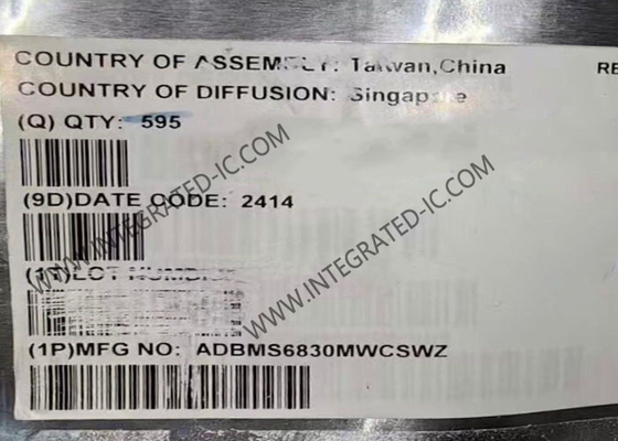Chip Sirkuit Terpadu ADBMS6830MWCSWZ Monitor Baterai Multisel 16 Saluran