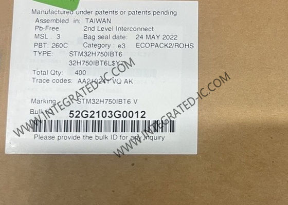 STM32H750IBT6 Microcontroller MCU dengan 480MHz Speed 128KB FLASH dan 1.62V hingga 3.6V Operating Voltage